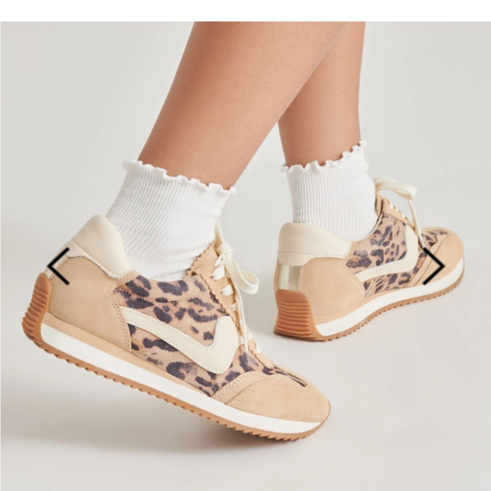 Dolce Vita  Leopard Suede Sneakers with Chunky Sole